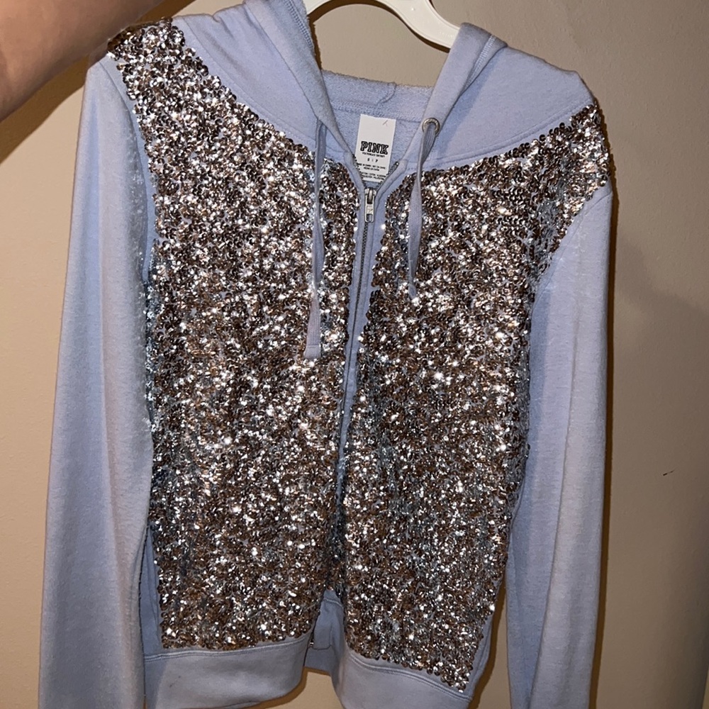 Pale blue Bling VS Pink zip up